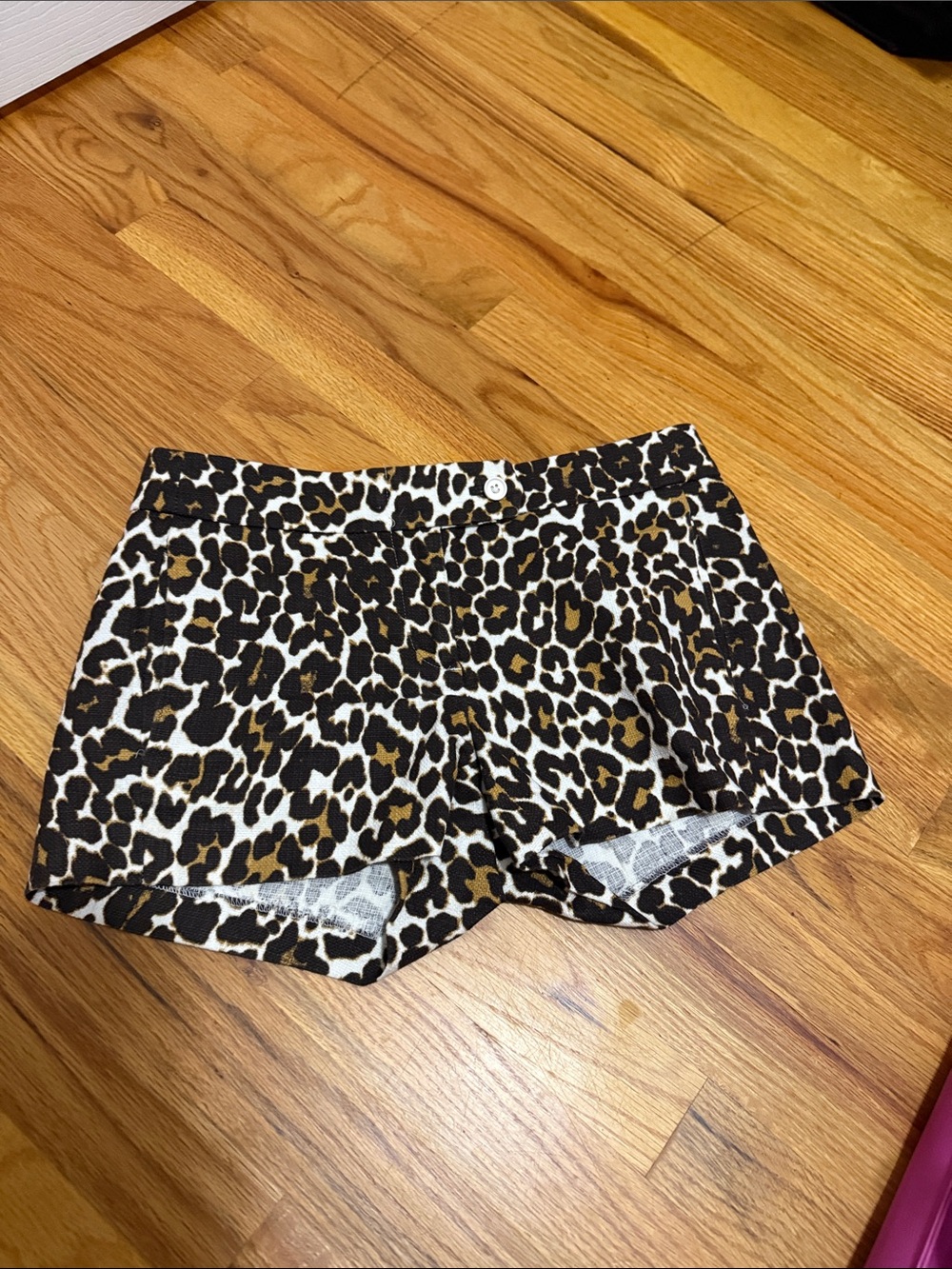 J. Crew Leopard Print Jean Shorts - Black, White & Brown